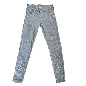 TRUE RELIGION Slim Fir Silver Pattern Jeans Size 28